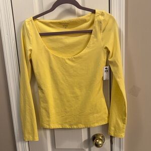 NWT Banana Republic Sunny Yellow Long Sleeve Top size XS
